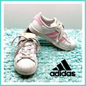 Adidas Pink White Superstar Sneakers Size 13